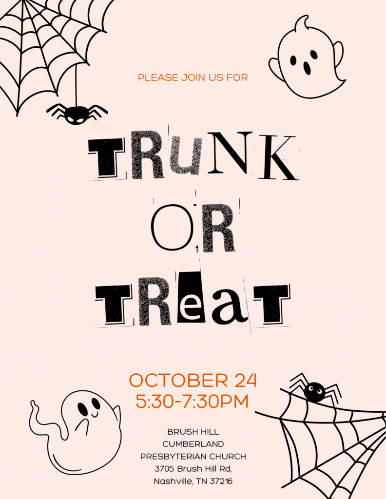 2026 Brush Hill CP Church Trunk or Treat Flyer